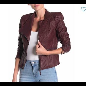 BlankNYC Faux Leather Jacket in Oxblood